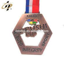 Shuanghua factory custom metal karate sports medallion and medal